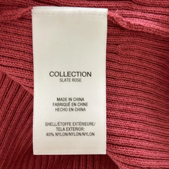 JOE'S JEANS Puff Sleeve Ribbed Long Sleeve Crewneck Sweater in Deep Pink NWOT - Picture 8 of 9